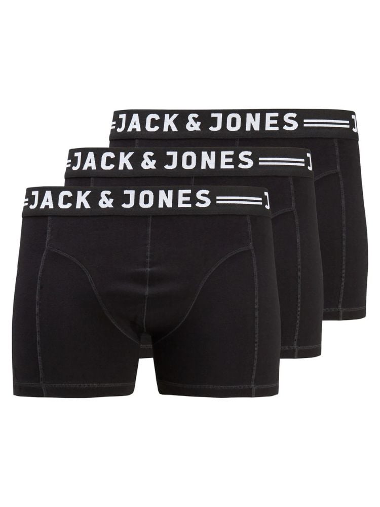 Jack & Jones Ανδρικά Μποξεράκια Μαύρα 3Pack Plus Size