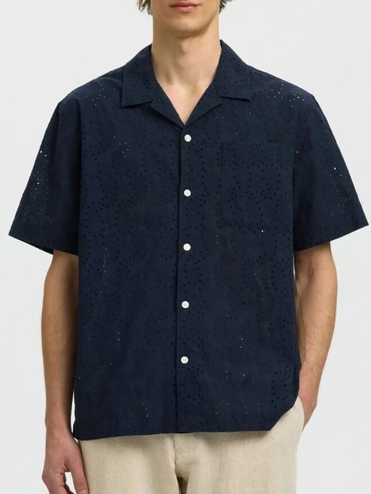 Selected Homme Relaxed Fit Broderie Paisley Πουκάμισο